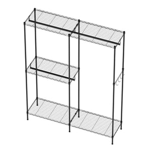 Garderobe Kleiderständer 75 x 195 cm schwarz