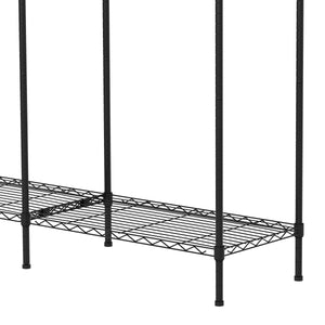 Garderobe Kleiderständer 75 x 195 cm schwarz