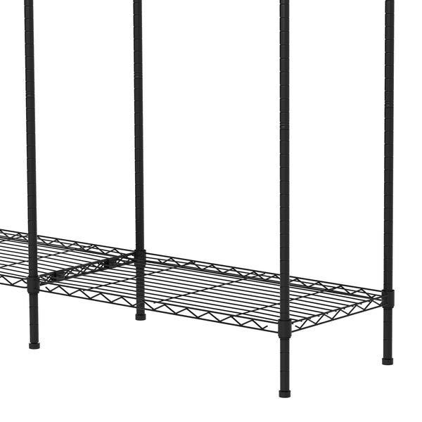 Garderobe Kleiderständer 75 x 195 cm schwarz
