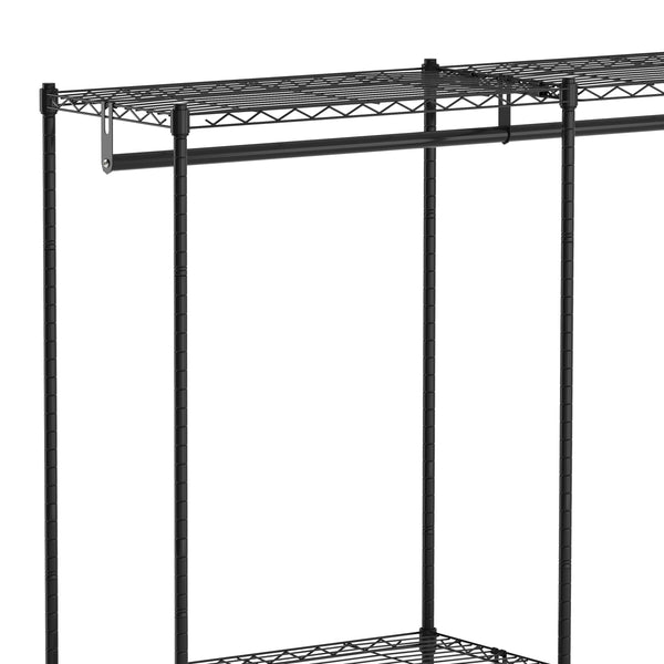 Garderobe Kleiderständer 75 x 195 cm schwarz