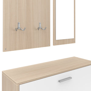 Wardrobe set LUCAS white/natural