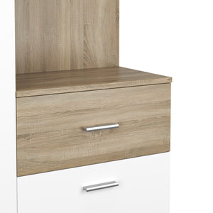 NAZARIO wardrobe light brown/white