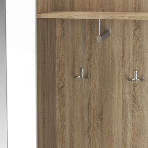 NAZARIO wardrobe light brown/white