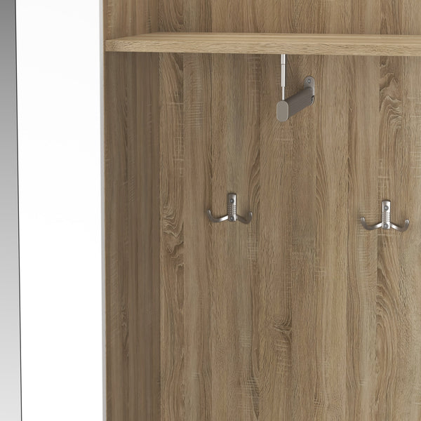NAZARIO wardrobe light brown/white