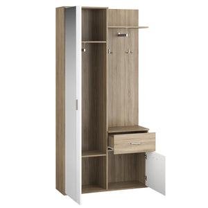 NAZARIO wardrobe light brown/white