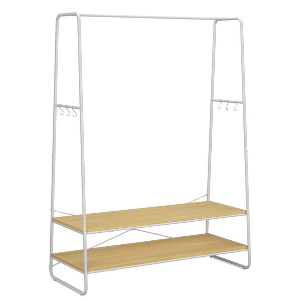 Scarpiera per armadio 100 x 160 cm marrone chiaro/bianco