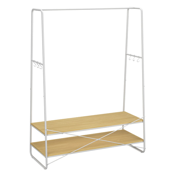 Scarpiera per armadio 100 x 160 cm marrone chiaro/bianco