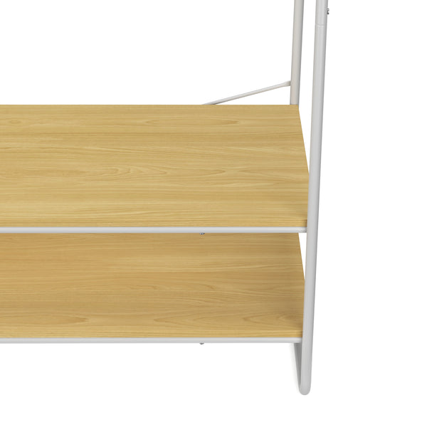 Scarpiera per armadio 100 x 160 cm marrone chiaro/bianco