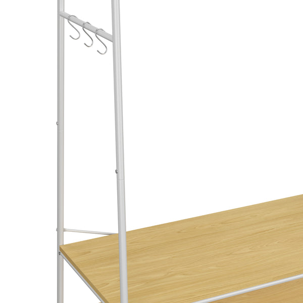 Scarpiera per armadio 100 x 160 cm marrone chiaro/bianco