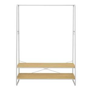 Scarpiera per armadio 100 x 160 cm marrone chiaro/bianco