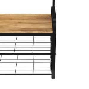 Garderobe Schuhregal 72 x 183 cm schwarz/braun