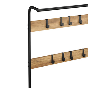 Garderobe Schuhregal 72 x 183 cm schwarz/braun