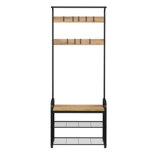 Garderobe Schuhregal 72 x 183 cm schwarz/braun