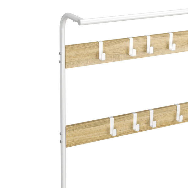 Garderobe Schuhregal 72 x 183 cm weiss/hellbraun
