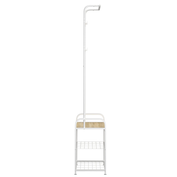Garderobe Schuhregal 72 x 183 cm weiss/hellbraun