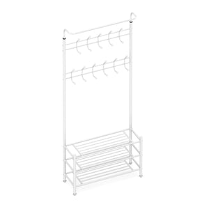 Wardrobe with 3 shoe shelves, white