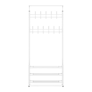 Wardrobe with 3 shoe shelves, white
