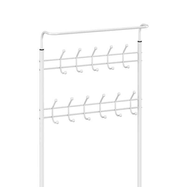 Wardrobe with 3 shoe shelves, white