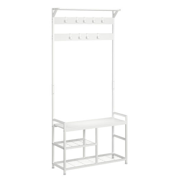 Garderobe Schuhregal 84 x 182 cm weiss