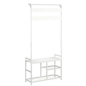 Garderobe Schuhregal 84 x 182 cm weiss