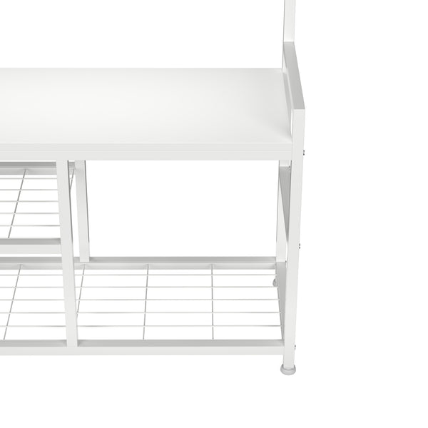 Garderobe Schuhregal 84 x 182 cm weiss