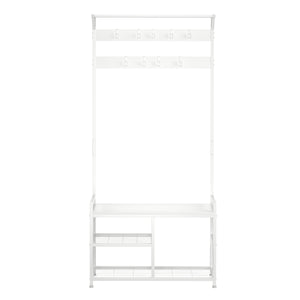 Garderobe Schuhregal 84 x 182 cm weiss