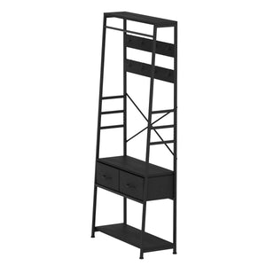 Garderobe Schuhregal mit 2 Schubladen 80 x 180 cm schwarz