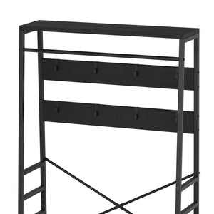 Garderobe Schuhregal mit 2 Schubladen 80 x 180 cm schwarz
