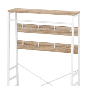 Garderobe Schuhregal mit 2 Schubladen 80 x 180 cm weiss