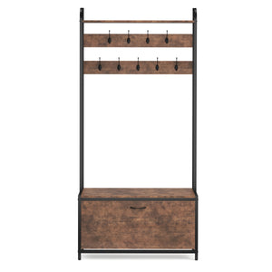 Armoire/meuble à chaussures vintage BONITA 120 x 180 cm