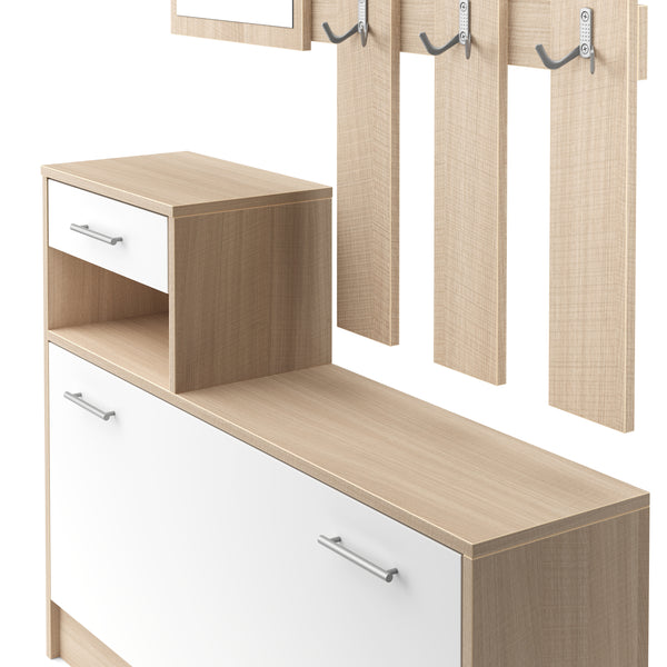 Ensemble de garde-robe EVEREST blanc/naturel