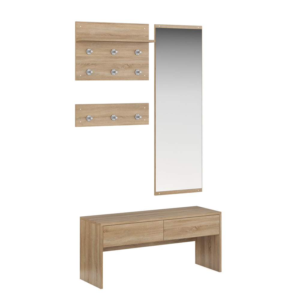 Garderobe Set JAKUB hellbraun