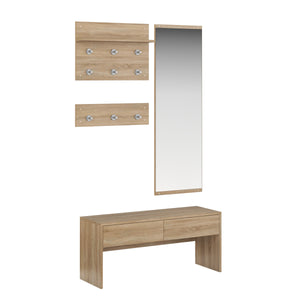 Garderobe Set JAKUB hellbraun