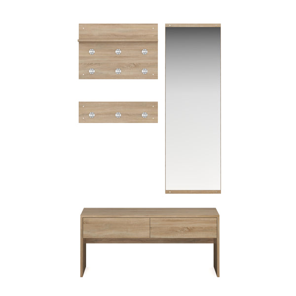 Garderobe Set JAKUB hellbraun