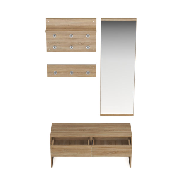 Garderobe Set JAKUB hellbraun