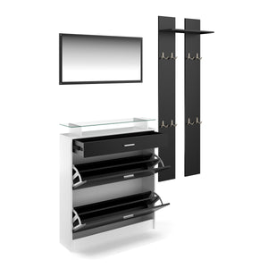 Ensemble de garde-robe KASPER noir/blanc