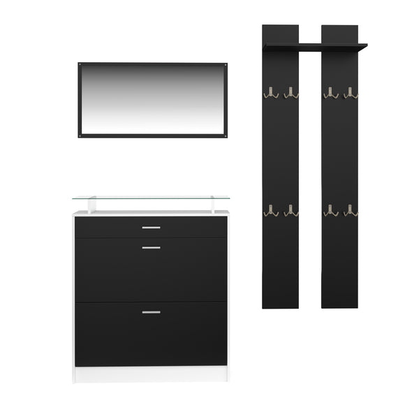 Ensemble de garde-robe KASPER noir/blanc