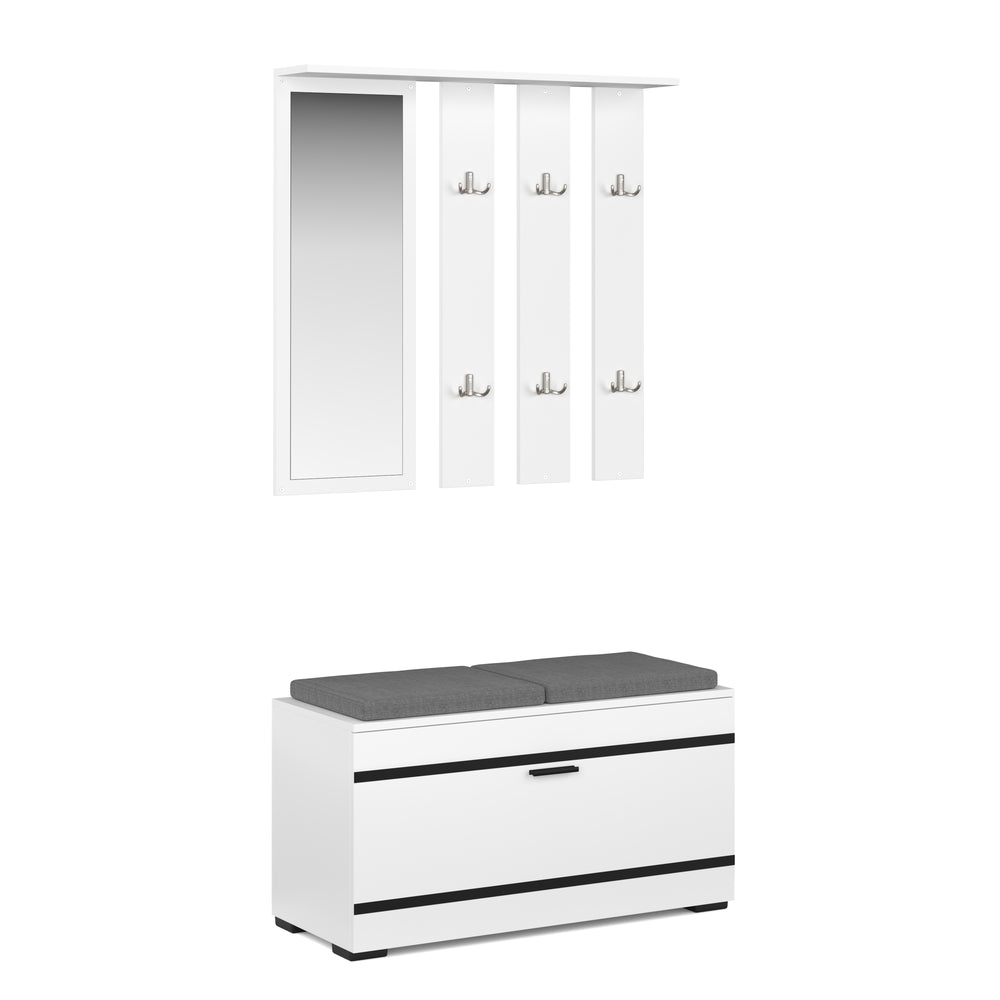 Garderobe Set OPAL weiss