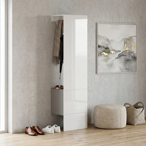 Garderobe RIMEL 52 x 191 cm weiss/anthrazit
