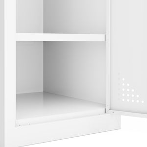 Garderobenspind mit 2 Fächern weiss