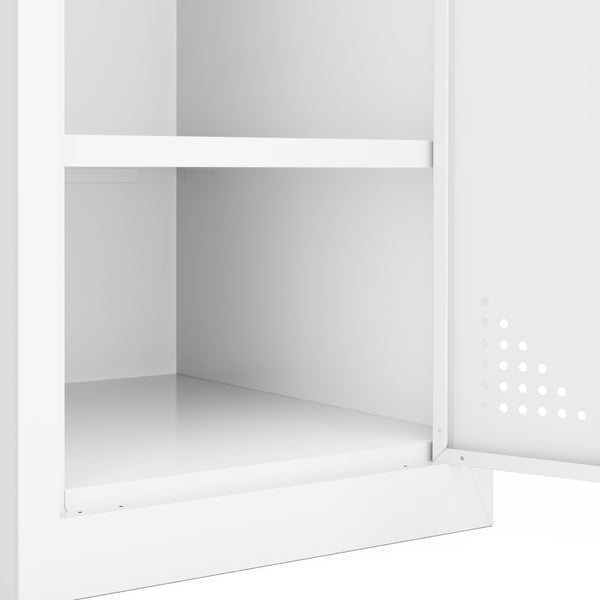 Garderobenspind mit 2 Fächern weiss