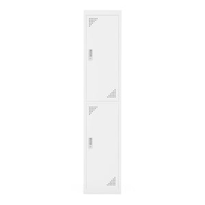 Garderobenspind mit 2 Fächern weiss