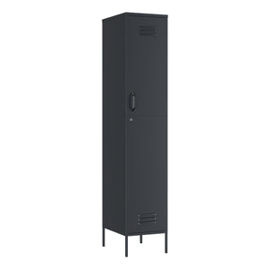 Garderobe Spind Metall OREN mit 4 Böden 35 x 180 cm anthrazit