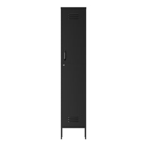 Garderobe Spind Metall OREN mit 4 Böden 35 x 180 cm schwarz