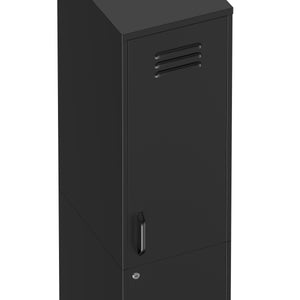 Garderobe Spind Metall OREN mit 4 Böden 35 x 180 cm schwarz