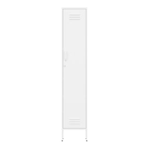 Garderobe Spind Metall OREN mit 4 Böden 35 x 180 cm weiss