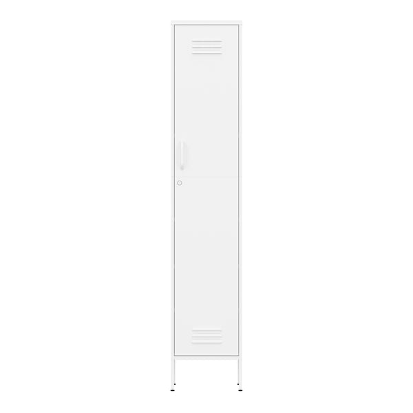 Garderobe Spind Metall OREN mit 4 Böden 35 x 180 cm weiss