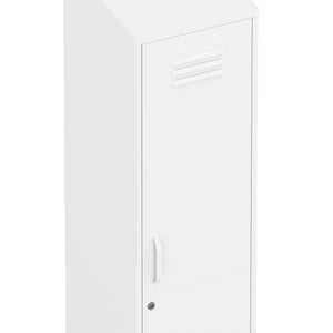 Garderobe Spind Metall OREN mit 4 Böden 35 x 180 cm weiss