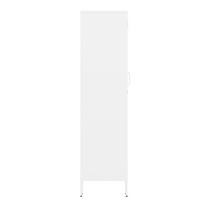 Garderobe Spind Metall OREN mit 4 Böden 35 x 180 cm weiss