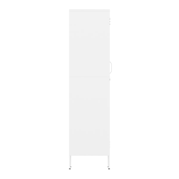 Garderobe Spind Metall OREN mit 4 Böden 35 x 180 cm weiss